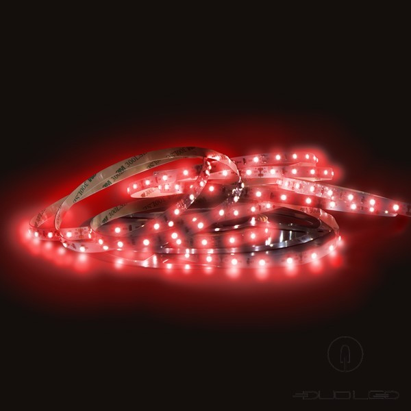 LED-strip SMD3528 12V 4,8W/m rood IP20 60LED/m