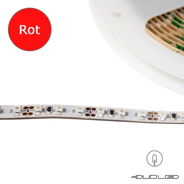 LED-strip SMD3528 12V 9,6W/m rood IP20 120LED/m