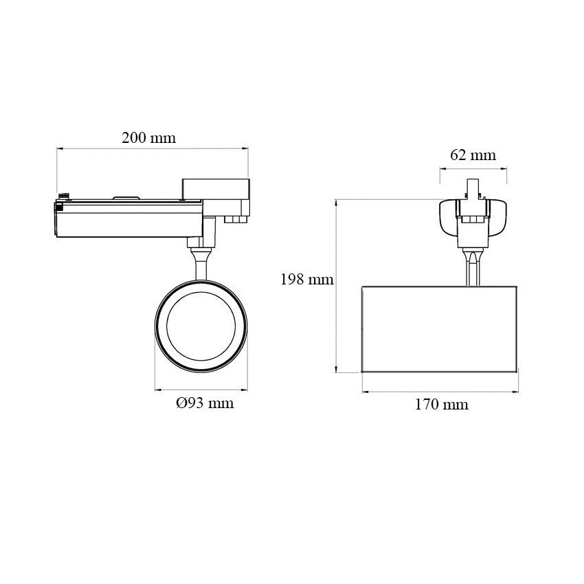 LED-railspot COB 30W 2400Lm K3000-6000