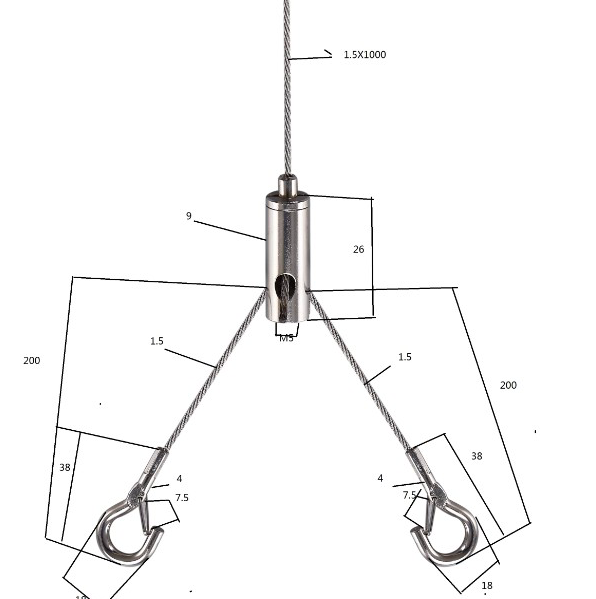 Y Aufhängeset 4:2 200cm