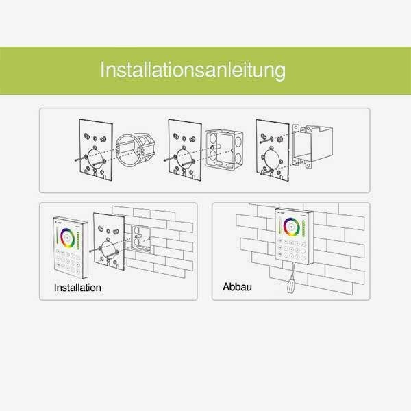 RF- Wandpanel RGB+CCT 8 Kanal