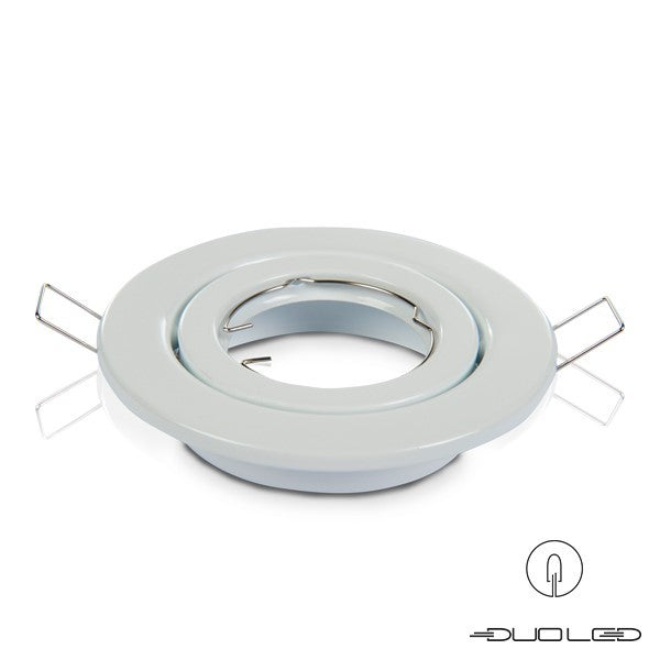 Einbaurahmen Classic rund schwenkbar Ø68mm weiß/schwarz