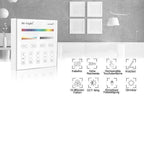 2,4 GHz wandschakelaar voor RGB CCT-verlichting, 4 kanalen