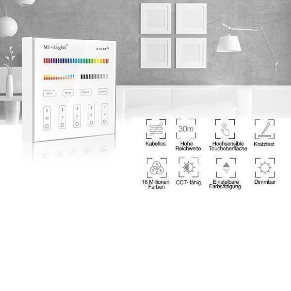 Wandschalter 2.4GHz für RGB CCT Beleuchtung 4-Kanal