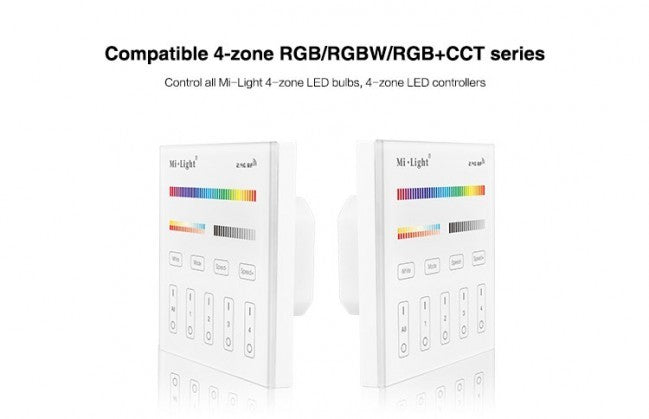 2,4 GHz wandschakelaar voor RGB CCT-verlichting, 4 kanalen