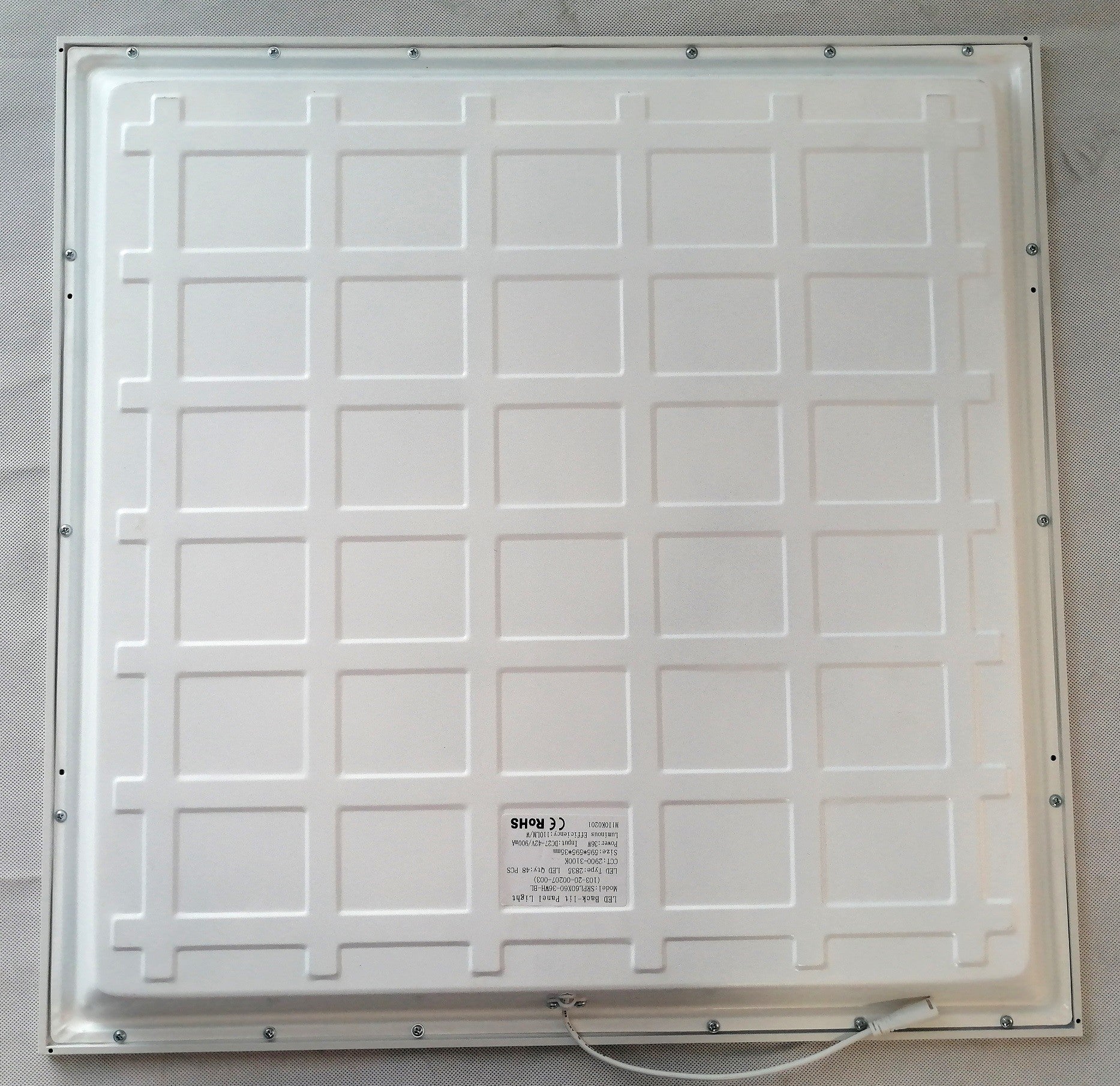 LED-paneel met achtergrondverlichting 60x60cm 36W wit