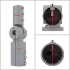 Mast arm for 70mm pipe, rotatable by 90°