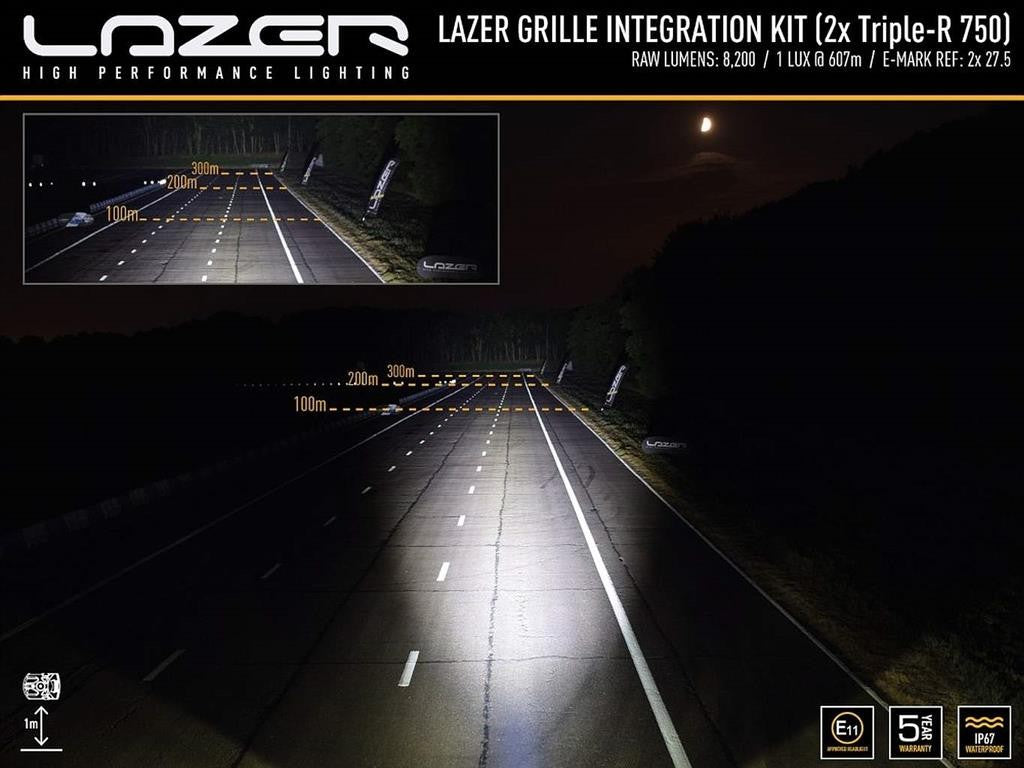 LAZER LAMPS Kühlergrill-Kit FORD Transit Custom (2012-2017) Triple-R 750 Gen2