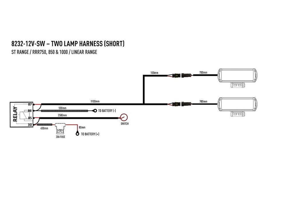 Lazer Cable Set Short Double Splice ST Series TripleR Linear