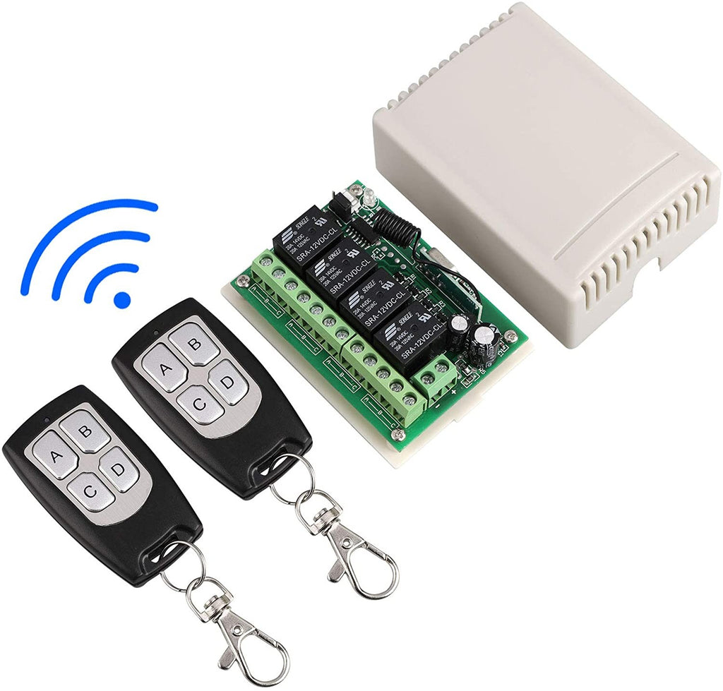 DUOLED Funkrelais 4 Kanal 12V mit Fernbedienung