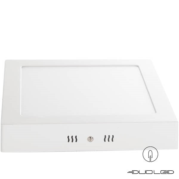 LED surface-mounted light, square, white, 18W, 1350lm, 225x225mm