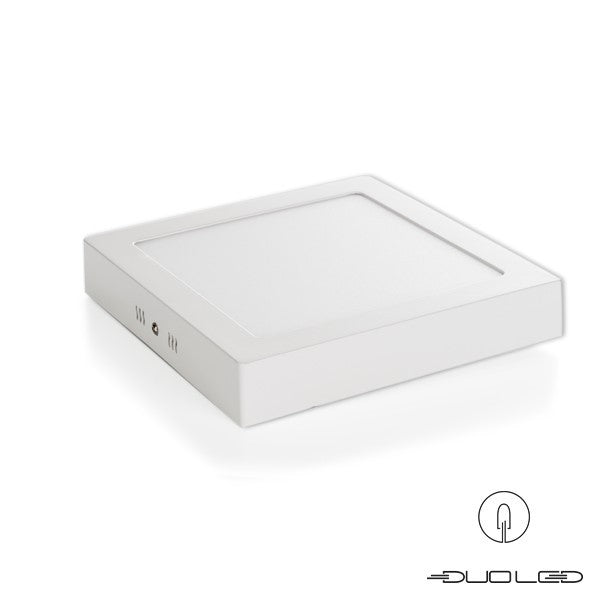 LED surface-mounted light, square, white, 18W, 1350lm, 225x225mm