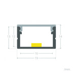 Aluminum profile 1419 for LED strip 220V 1m set