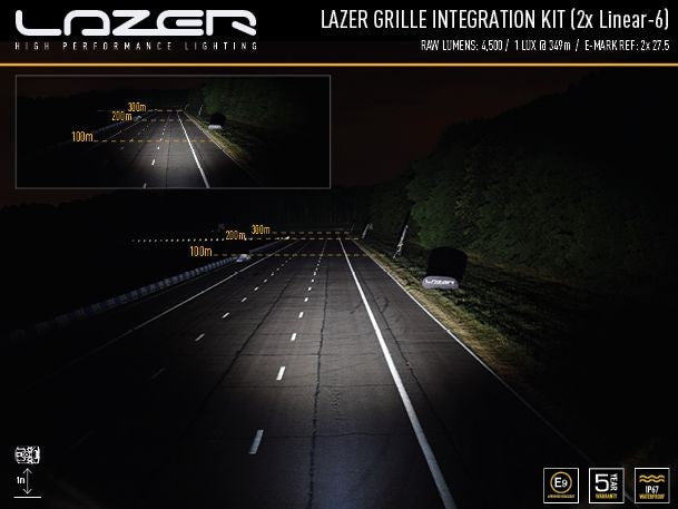 LAZER LAMPS Kühlergrill-Kit  VW T7 (2022+) Linear 6 STD/Elite/Elite+