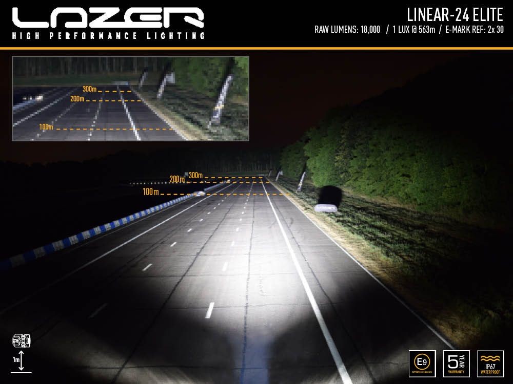 LAZER LAMPS Ranger Raptor Grill Kit Linear 24 Elite Double E Approval