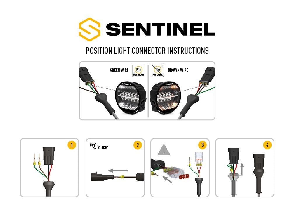 LAZER LAMPS SENTINEL 7" ELITE black with position light