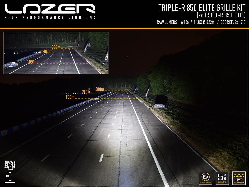 LAZER LAMPS Grille Kit FORD RANGER LTD (2023+) Triple-R 850 ELITE Gen2