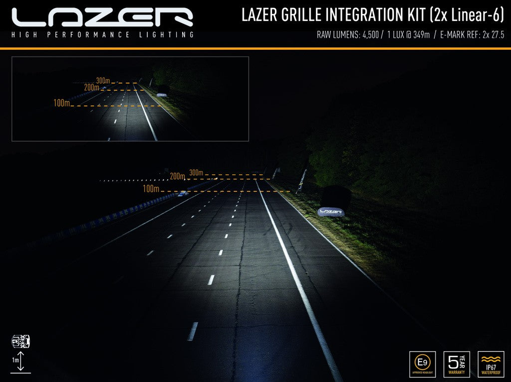 Lazer Lamps Grille Kit for Subaru Outback (2021+) Linear 6 STD/Elite