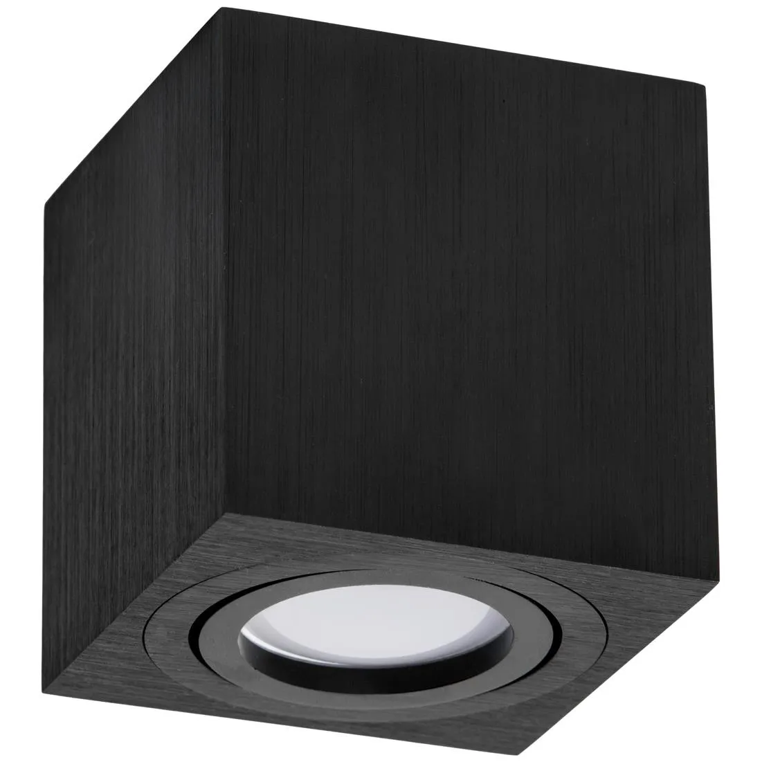 Aufputzlampe einstellbar OH37 GU10 qudratisch Schwarz Kobi