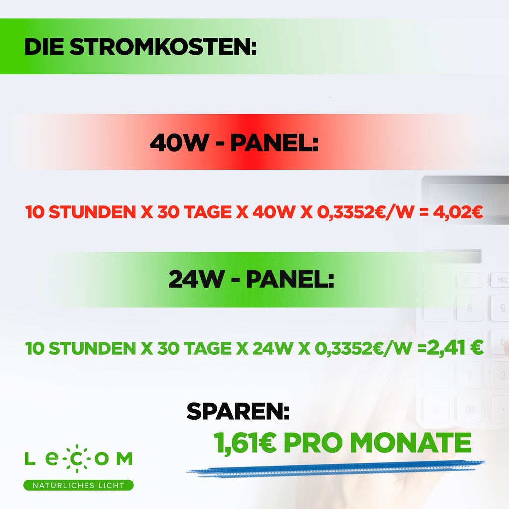 LED panel Lecom 620x620x9mm 24W 4000K