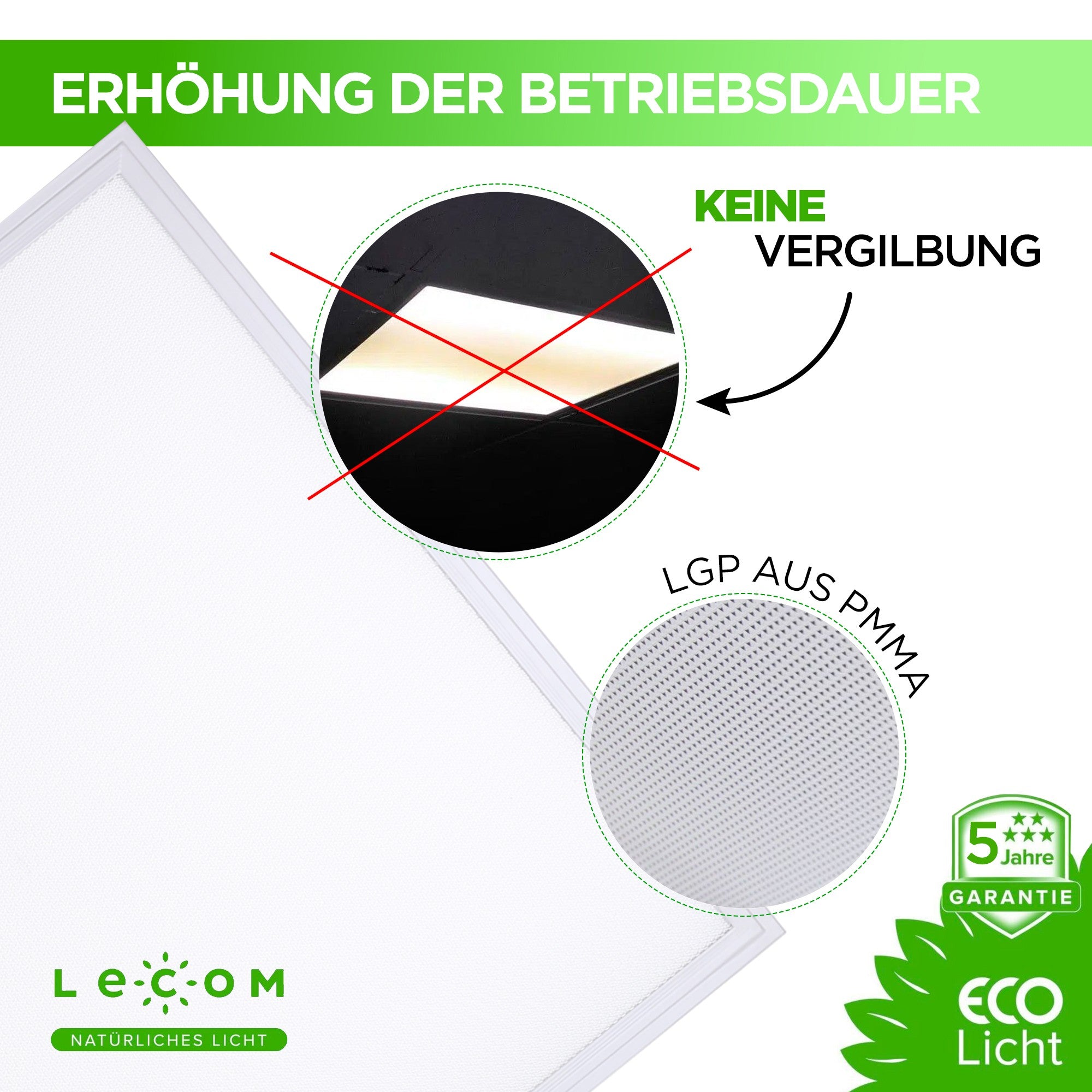 LED panel Lecom 620x620x9mm 24W 4000K